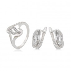 Elegants komplekts ar platīna pārklājumu, 